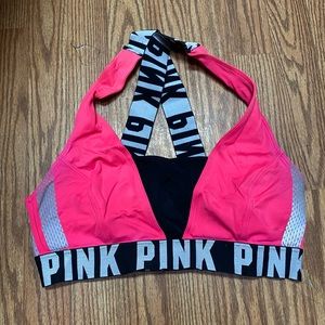 Womens Victoria Secret Pink ultimate racerback sports reflective medium